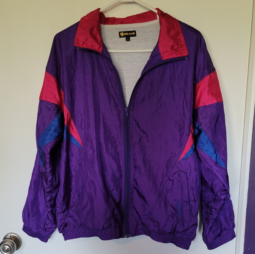 Vintage Purple Windbreaker Jacket